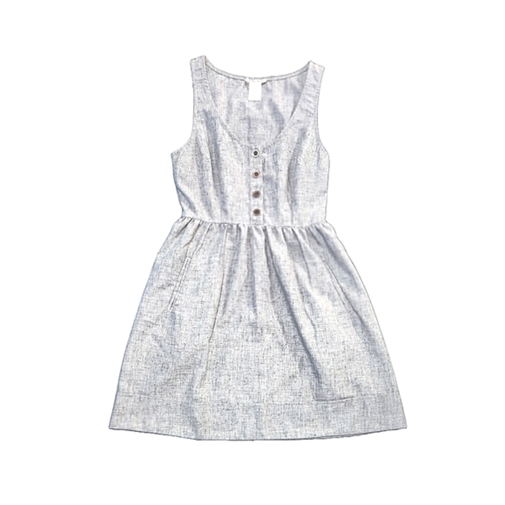 Elegant Gray Dress, Two Front Pockets, Size 2, NWOT